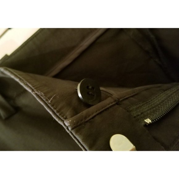 THEORY Black Studio Pants Sz 6 Wide Leg Pockets Trousers Casual - Picture 4 of 8